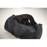 Sac de voyage en polyester et PU avec des poches latérales couleur bleu sixième vue photographique