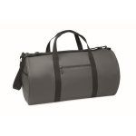 Sac de voyage en polyester et PU avec des poches latérales couleur gris foncé