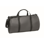 Sac de voyage en polyester et PU avec des poches latérales couleur gris foncé deuxième vue