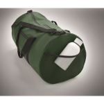 Sac de voyage en polyester et PU avec des poches latérales couleur vert foncé deuxième vue photographique