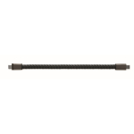 Bracelet tressé en PU avec câble de charge et de données 60W couleur noir septième vue