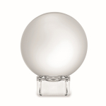 Trophée rond en verre avec socle assorti à personnaliser couleur transparent deuxième vue