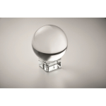 Trophée rond en verre avec socle assorti à personnaliser couleur transparent quatrième vue photographique