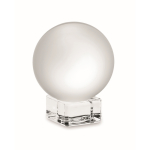 Trophée rond en verre avec socle assorti à personnaliser couleur transparent huitième vue