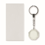Porte-clés rond en verre avec des formes géométriques à personnaliser couleur transparent deuxième vue