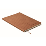 Carnet A5 à couverture souple cuir synthétique, pages lignées couleur marron