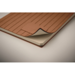 Carnet A5 à couverture souple cuir synthétique, pages lignées couleur marron cinquième vue photographique
