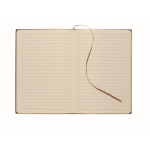 Carnet A5 à couverture souple cuir synthétique, pages lignées couleur marron sixième vue
