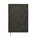 Carnet A5 à couverture souple cuir synthétique, pages lignées couleur noir deuxième vue