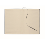 Carnet A5 à couverture souple cuir synthétique, pages lignées couleur noir sixième vue