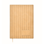 Carnet A5 à couverture souple cuir synthétique, pages lignées couleur beige deuxième vue