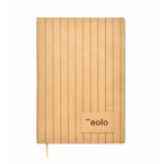 Carnet A5 à couverture souple cuir synthétique, pages lignées couleur beige deuxième vue principale