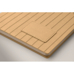 Carnet A5 à couverture souple cuir synthétique, pages lignées couleur beige troisième vue photographique