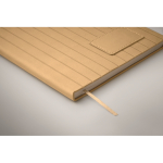 Carnet A5 à couverture souple cuir synthétique, pages lignées couleur beige quatrième vue photographique
