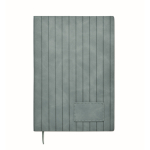 Carnet A5 à couverture souple cuir synthétique, pages lignées couleur noir mat deuxième vue