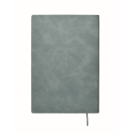 Carnet A5 à couverture souple cuir synthétique, pages lignées couleur noir mat troisième vue