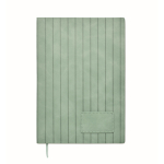 Carnet A5 à couverture souple cuir synthétique, pages lignées couleur vert menthe deuxième vue