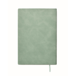 Carnet A5 à couverture souple cuir synthétique, pages lignées couleur vert menthe troisième vue
