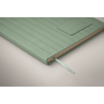 Carnet A5 à couverture souple cuir synthétique, pages lignées couleur vert menthe quatrième vue photographique