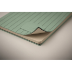 Carnet A5 à couverture souple cuir synthétique, pages lignées couleur vert menthe cinquième vue photographique