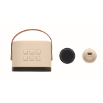 Set pour karaoké avec haut-parleur de style vintage à LED et micro couleur beige huitième vue