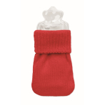 Petit chauffe-mains en polyester avec un système autochauffant couleur rouge
