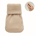Petit chauffe-mains en polyester avec un système autochauffant couleur beige deuxième vue