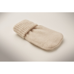 Petit chauffe-mains en polyester avec un système autochauffant couleur beige troisième vue photographique