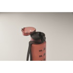 Gourde en plastique avec graduations et bouchon rabattable 1L couleur bordeaux cinquième vue photographique