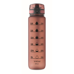 Gourde en plastique avec graduations et bouchon rabattable 1L couleur bordeaux septième vue