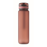 Gourde en plastique avec graduations et bouchon rabattable 1L couleur bordeaux huitième vue