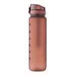Gourde en plastique avec graduations et bouchon rabattable 1L couleur bordeaux neuvième vue