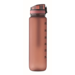 Gourde en plastique avec graduations et bouchon rabattable 1L couleur bordeaux dixième vue