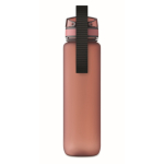 Gourde en plastique avec graduations et bouchon rabattable 1L couleur bordeaux