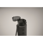 Gourde en plastique avec graduations et bouchon rabattable 1L couleur noir cinquième vue photographique
