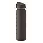 Gourde en plastique avec graduations et bouchon rabattable 1L couleur noir neuvième vue