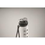 Gourde en plastique avec graduations et bouchon rabattable 1L couleur transparent quatrième vue photographique