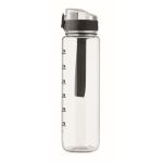 Gourde en plastique avec graduations et bouchon rabattable 1L couleur transparent neuvième vue