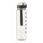 Gourde en plastique avec graduations et bouchon rabattable 1L couleur transparent dixième vue