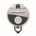 Gourde en plastique avec graduations et bouchon rabattable 1L couleur blanc transparent