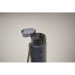 Gourde en plastique avec graduations et bouchon rabattable 1L couleur bleu marine cinquième vue photographique