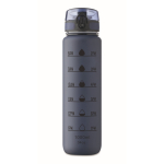 Gourde en plastique avec graduations et bouchon rabattable 1L couleur bleu marine septième vue
