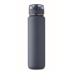 Gourde en plastique avec graduations et bouchon rabattable 1L couleur bleu marine huitième vue