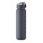 Gourde en plastique avec graduations et bouchon rabattable 1L couleur bleu marine dixième vue