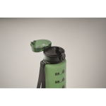 Gourde en plastique avec graduations et bouchon rabattable 1L couleur vert foncé cinquième vue photographique