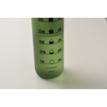 Gourde en plastique avec graduations et bouchon rabattable 1L couleur vert foncé sixième vue photographique