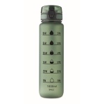 Gourde en plastique avec graduations et bouchon rabattable 1L couleur vert foncé septième vue