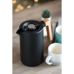 Pichet en acier inoxydable recyclé avec anse en bois 1L couleur noir
