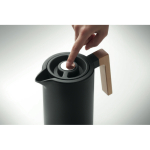 Pichet en acier inoxydable recyclé avec anse en bois 1L couleur noir