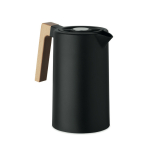 Pichet en acier inoxydable recyclé avec anse en bois 1L couleur noir
